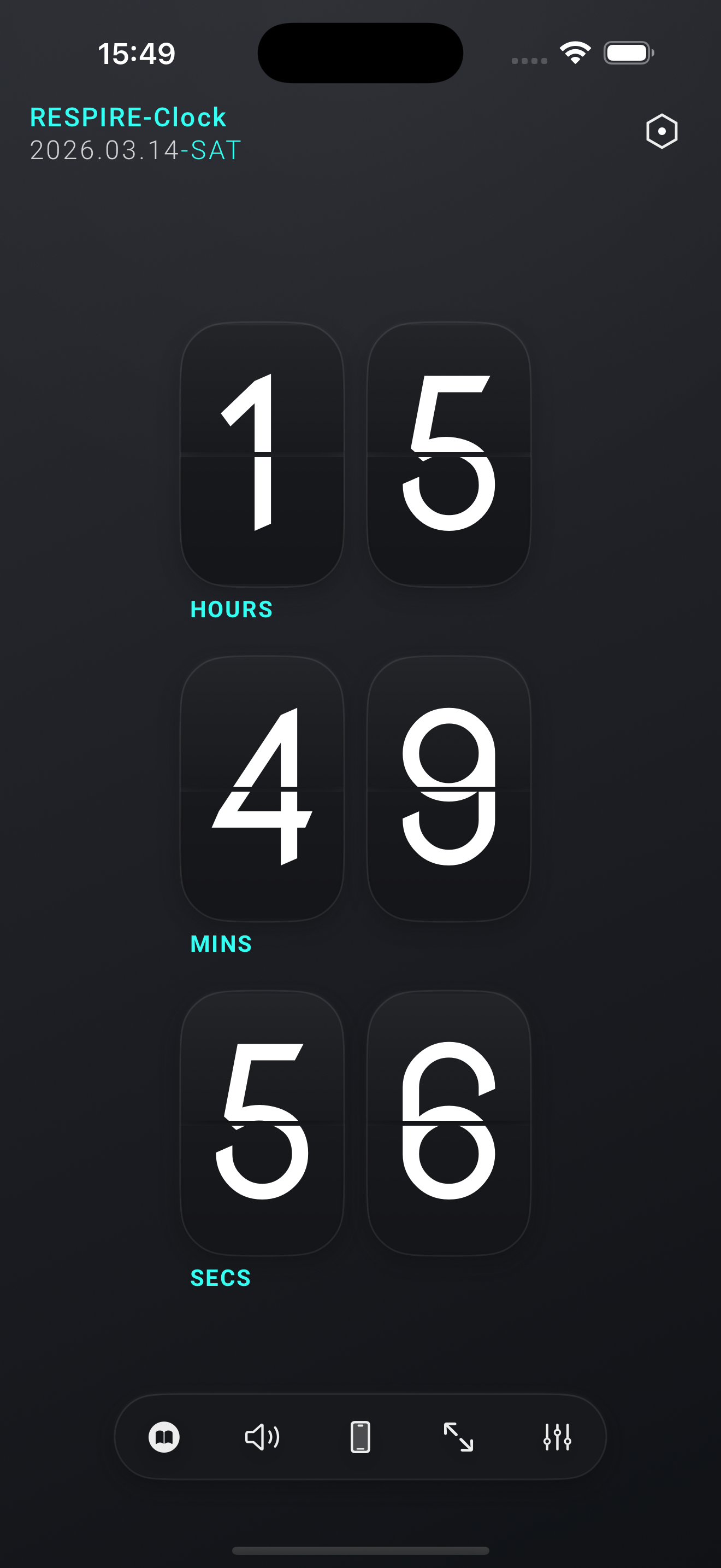 RESPIRE home flip clock